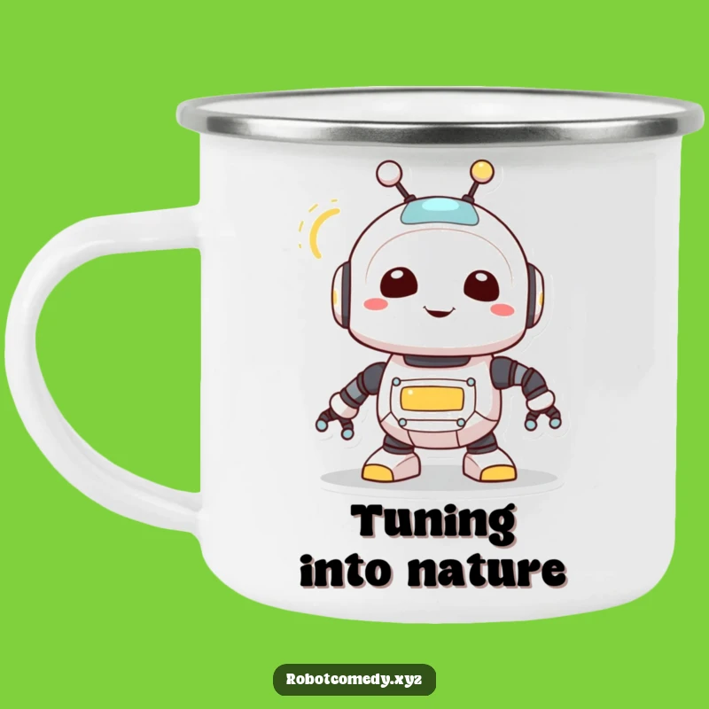 Durable Funny Robot Creature Camping Mug - Outdoor Blinking Light Fun