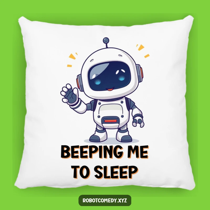 Soft Funny Robot Beep Pillow - Cozy Waving Critter Cushion Gift